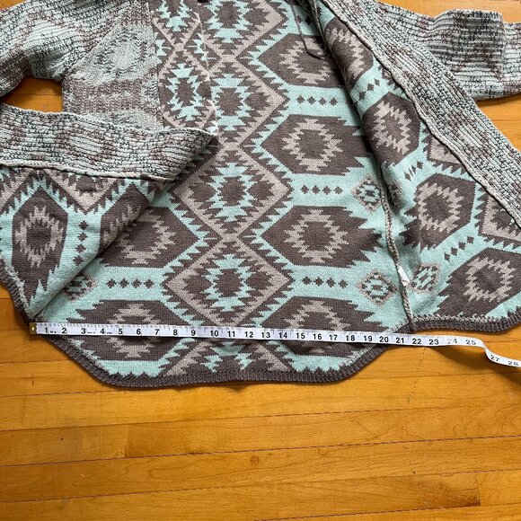 RETROD retro sweater pale mint green/pale brown , size Small - Picture 12 of 14